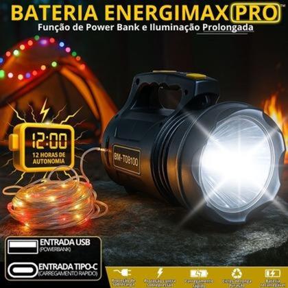 Lanterna Holofote com Fita LED farol portátil recarregável para