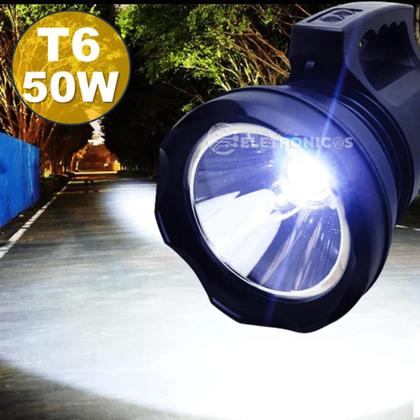 Imagem de Lanterna Holofote Iluminação Potente Led T6 30w Para Trilha Recarregável LK3104
