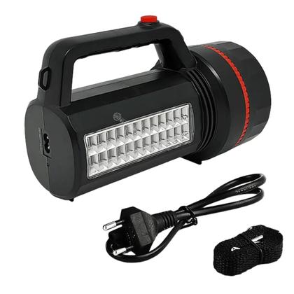 Imagem de Lanterna Holofote LED De Mão 100W + 24SMD Super Potente Bateria Recarregável Bivolt DP7332A