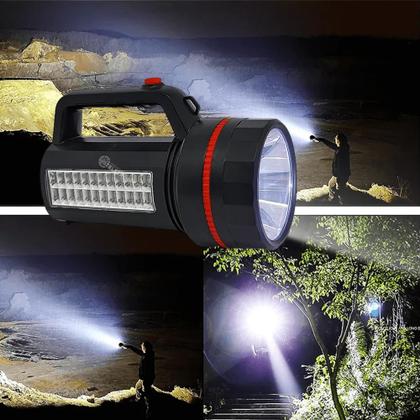 Imagem de Lanterna Holofote LED Super Potente Recarregável Bivolt 100W + 24SMD DP7332A