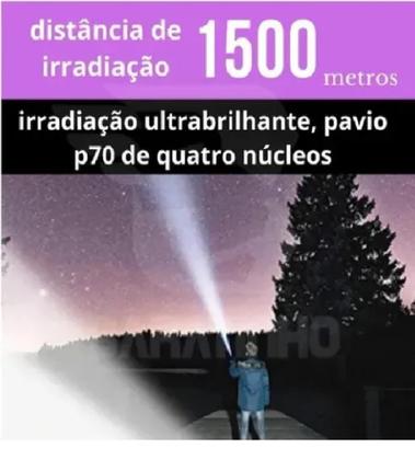 Imagem de Lanterna Holofote Mão Recarregavel Usb Prova D'água Farolete