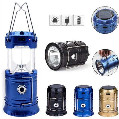 Imagem de Lanterna Lampião Retro Solar Usb Recarregável 6 Leds De iluminação Bivolt Para Camping LEY2289