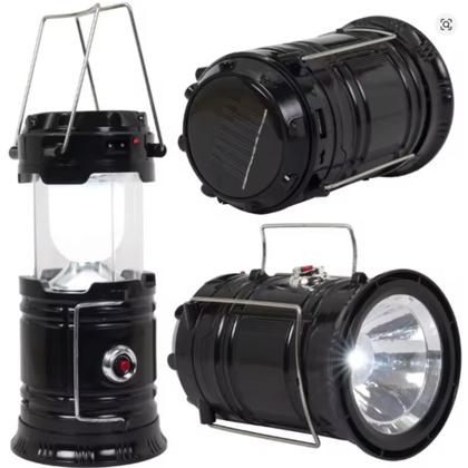 Imagem de Lanterna Lampião Retro Solar Usb Recarregável 6 Leds De iluminação Bivolt Para Camping LEY2289