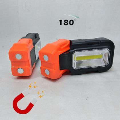 Imagem de Lanterna Laranja Imã Giratório 2 Tipos De Iluminação Mecânico