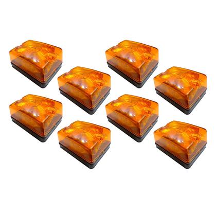 Imagem de Lanterna Lateral Baú Carreta Caminhão Carretinha Kit 8 Pçs