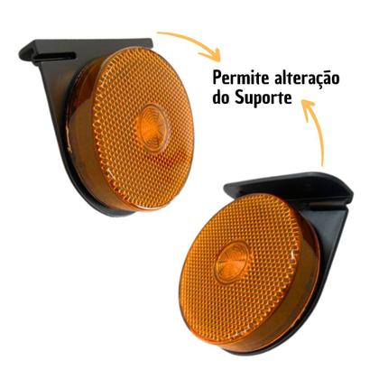 Imagem de Lanterna Lateral Led Caminhão Carreta Com Suporte Amarela G