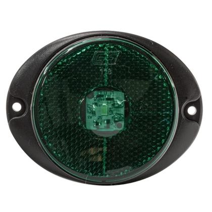Imagem de Lanterna Lateral Redonda Led Verde Bivolt 66mm Com Chicote - GF7.118.14VD