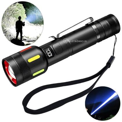 Imagem de Lanterna LED COB 300m, À Prova dÁgua, 4 Modos e Carregamento USB ONLT017
