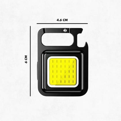 Imagem de Lanterna LED COB Recarregável com Chaveiro e Abridor