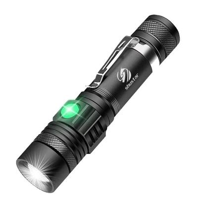 Lanterna LED Com Zoom De Alta Potência À Prova D'água 4 Modos USB Recarregável Tocha De Acampamento - shustar Imagem de Lanterna LED Com Zoom De Alta Potência À Prova D'água 4 Modos USB Recarregável Tocha De Acampamento