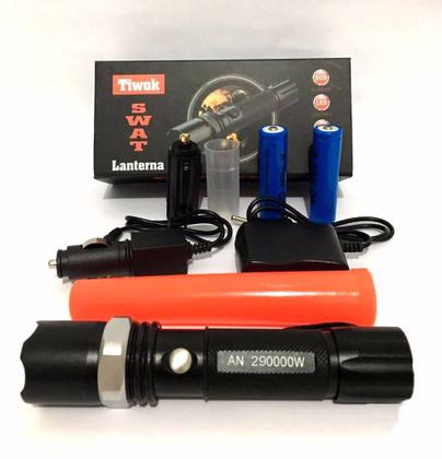 Imagem de Lanterna Led Cree Q5 Police Swat 80000w + 2 Baterias