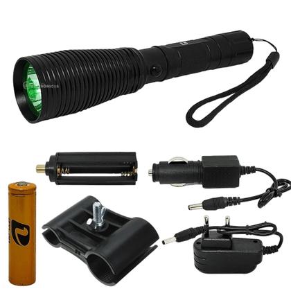 Imagem de Lanterna LED Foco Verde Tática Recarregável Para Caça Pesca 5076L