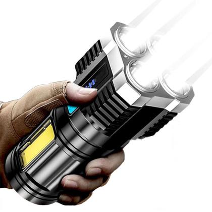 Imagem de Lanterna Led Prova Dágua 4 Núcleos Potente Usb Recarregável