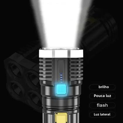 Imagem de Lanterna LED Recarregável com 4 Lâmpadas COB e USB - Ideal para Camping