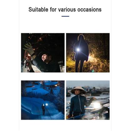 Imagem de Lanterna LED Recarregável T6 COB Portátil - Zoom 3 Modos - À Prova D'Água