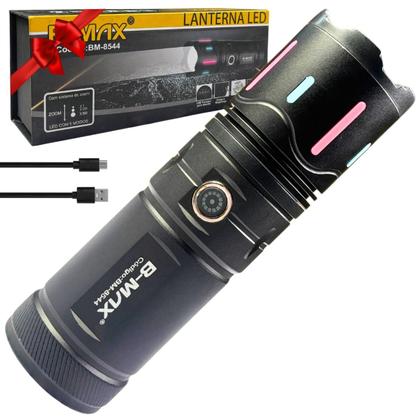 Imagem de Lanterna LED Recarregável, Tática Militar 10000 Lumens, USB, Super Potente, Resistente à Água, Ideal