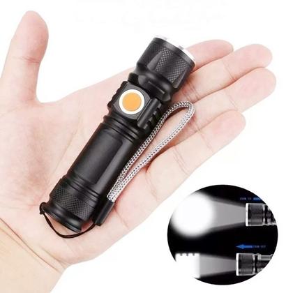 Imagem de Lanterna Led Recarregável Usb Com Zoom Compacta E Potente