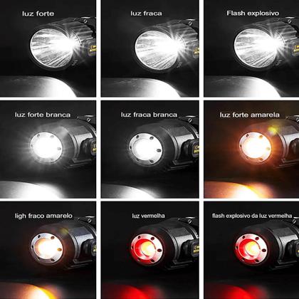 Imagem de Lanterna LED Super Brilhante Multifuncional Rotativa Alta Capacidade Solar Recarregável LK3124