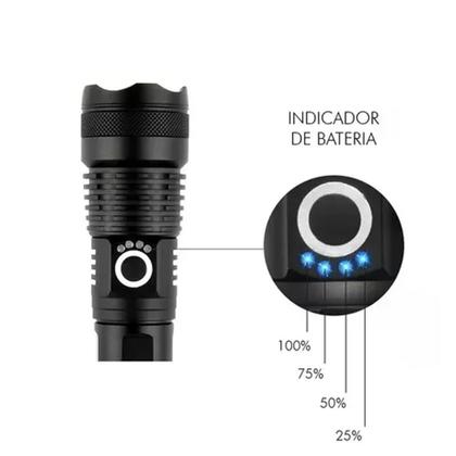 Imagem de Lanterna LED T9 Mais Forte Do Mundo Ultra USB Bateria Recarregável A prova d'água Potente Vigia Vigilante Sitio Fazenda