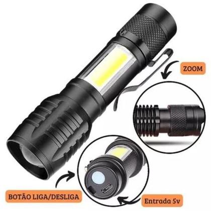 Imagem de Lanterna Luz Negra Uv Recarregável Resistente a Prova D'água