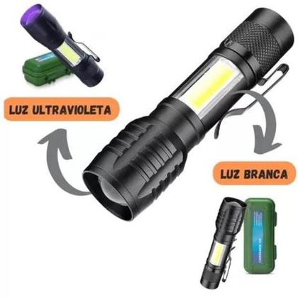Imagem de Lanterna Luz Negra Uv Recarregável Resistente a Prova D'água