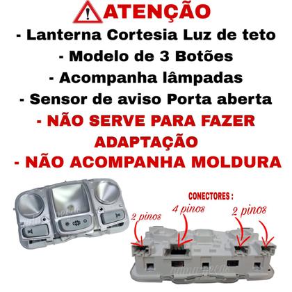 Imagem de Lanterna Luz Teto Peugeot 3008 Griffe 2018 2019 2020 2021 2022 2023 3 Botões Original
