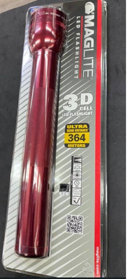Imagem de Lanterna MAG-LITE LED 3-D CELL VERMELHA  168 Lumes Original USA