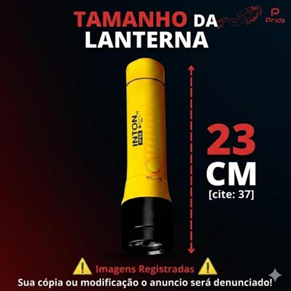 Imagem de Lanterna Mergulho Profissional F9 Inton IP68 Led Potente Recarregável USBC Prova Dágua Pesca
