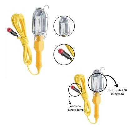 Imagem de Lanterna Pendente De Emergência P/Carro Luz Led Cabo 5 metro - Idea