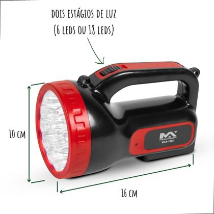 Imagem de Lanterna Potente De Led Recarregável Farolete Para Roça Caça