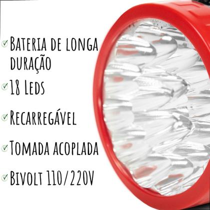 Imagem de Lanterna Potente De Led Recarregável Farolete Para Roça Caça