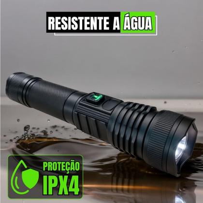 Imagem de Lanterna Potente Ultra Led Recarregavel Indicador De Bateria