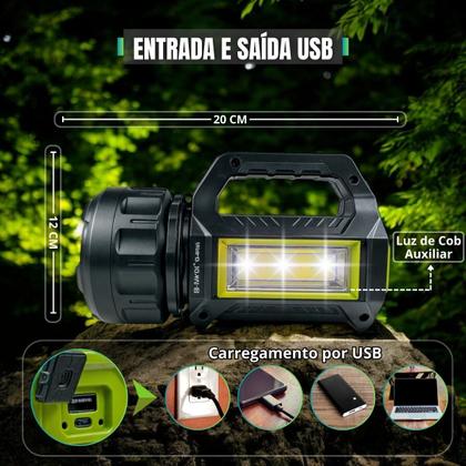 Imagem de Lanterna Profissional Holofote 100000 Lúmens Bateria Usb