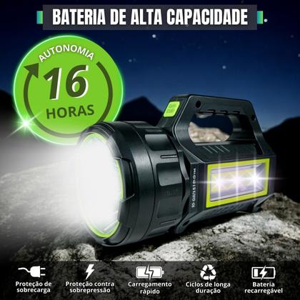 Imagem de Lanterna Profissional Holofote 100000 Lúmens Bateria Usb
