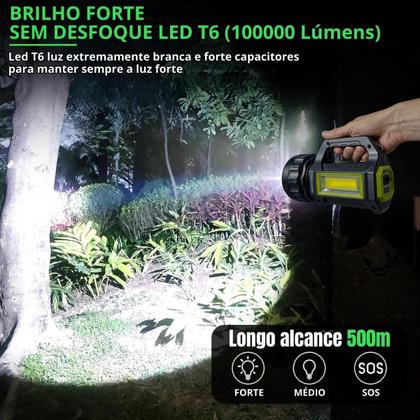 Imagem de Lanterna Profissional Holofote 100000 Lúmens Bateria Usb