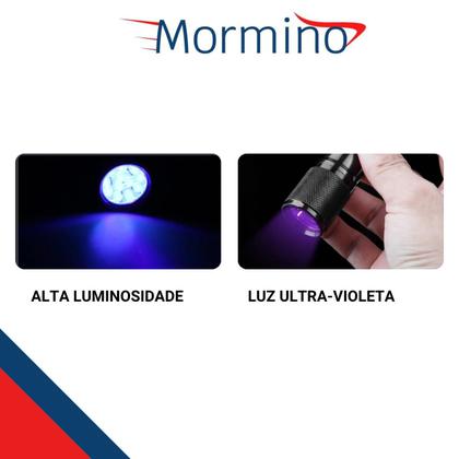 Imagem de Lanterna Profissional Luz Negra Ultra Violeta Dinheiro Falso Urina Gato