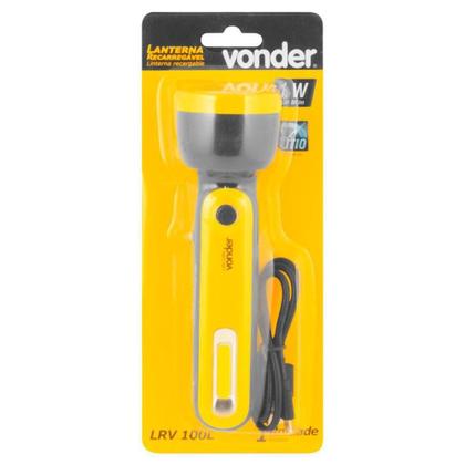 Imagem de Lanterna Recarregável 0 2 Led 1W 80/100LM Bateria Litio LRV100L 8075080100 Vonder