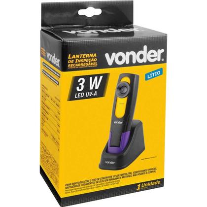 Imagem de Lanterna recarregável de inspeção 3W LED UV (110V/220V)