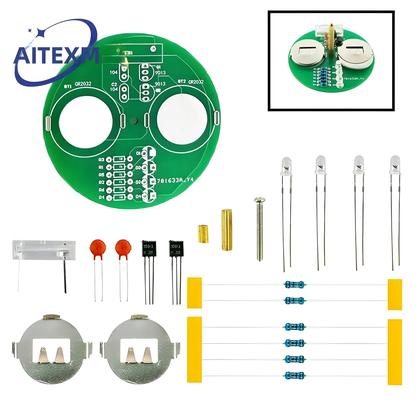 Imagem de Lanterna Rotativa LED DIY Kit Eletrônico Com Componentes Inline Sem Bateria Incluída