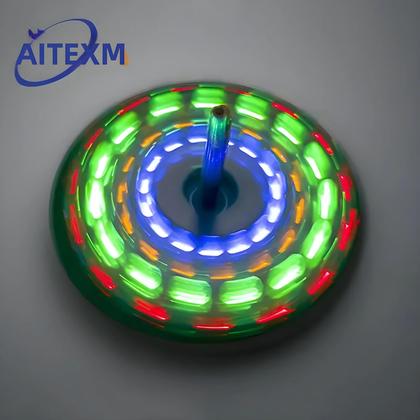 Imagem de Lanterna Rotativa LED DIY Kit Eletrônico Com Componentes Inline Sem Bateria Incluída