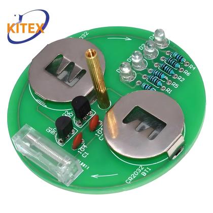 Imagem de Lanterna Rotativa LED DIY Kit Eletrônico Com Componentes Inline Sem Bateria Inclusa
