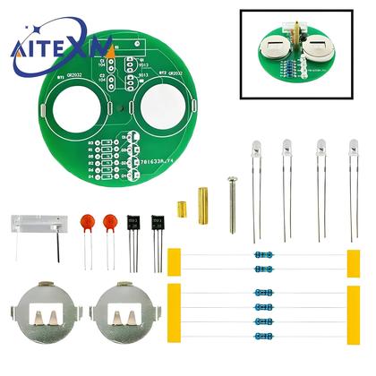 Imagem de Lanterna Rotativa LED DIY Kit Eletrônico Com Componentes Inline Sem Bateria Inclusa