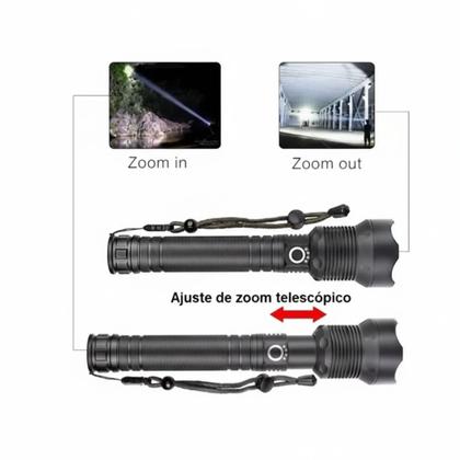 Imagem de Lanterna T9 LED Recarregável Uso Tático