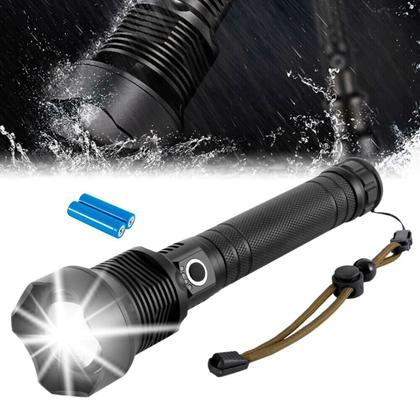Lanterna Tática Led P50 T9 Recarregável Usb Potente - BELLATOR Imagem de Lanterna Tática Led P50 T9 Recarregável Usb Potente