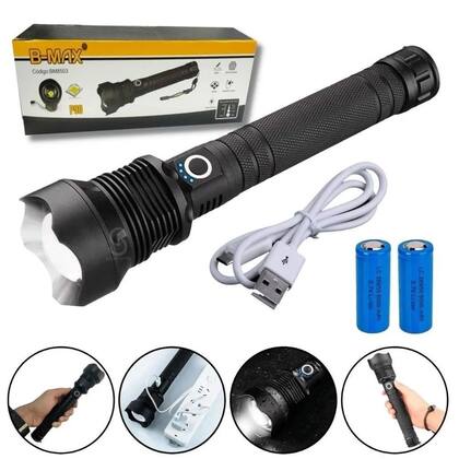 Imagem de Lanterna Tatica Led P90 Alta Potencia Recarregável BM-8503 B-max