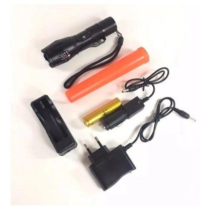 Imagem de Lanterna Tática Led Recarregavel Potente Lanterninha Militar Usb Caça Camping Sinalizadora JY-527b