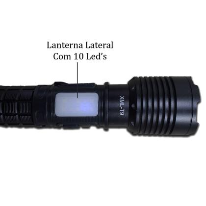 Imagem de Lanterna Tática Militar Luz Led XML T9 Potente Holofote Recarregavel JY-9822