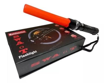 Imagem de Lanterna tática militar profissional swat police com sinalizador