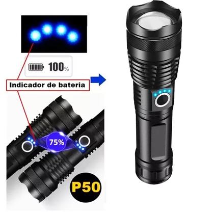 Imagem de Lanterna Tática Militar T9 Led Recarregável Usb 5000 Lumens