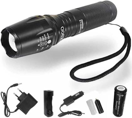 Imagem de Lanterna Tática Militar X900 Com Zoom Recarregável